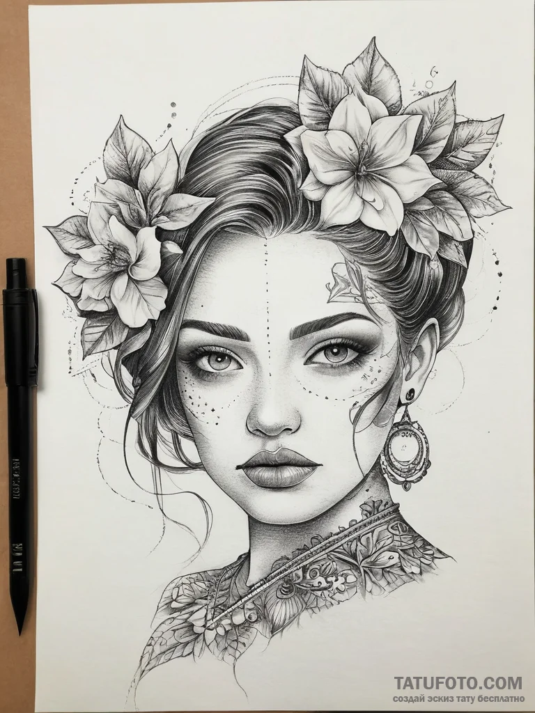 Tattoo sketch realistic портрет человека, tat... - эскиз тату (№1757964910_0, 15.09.2025 19:35) — Tatufoto.com