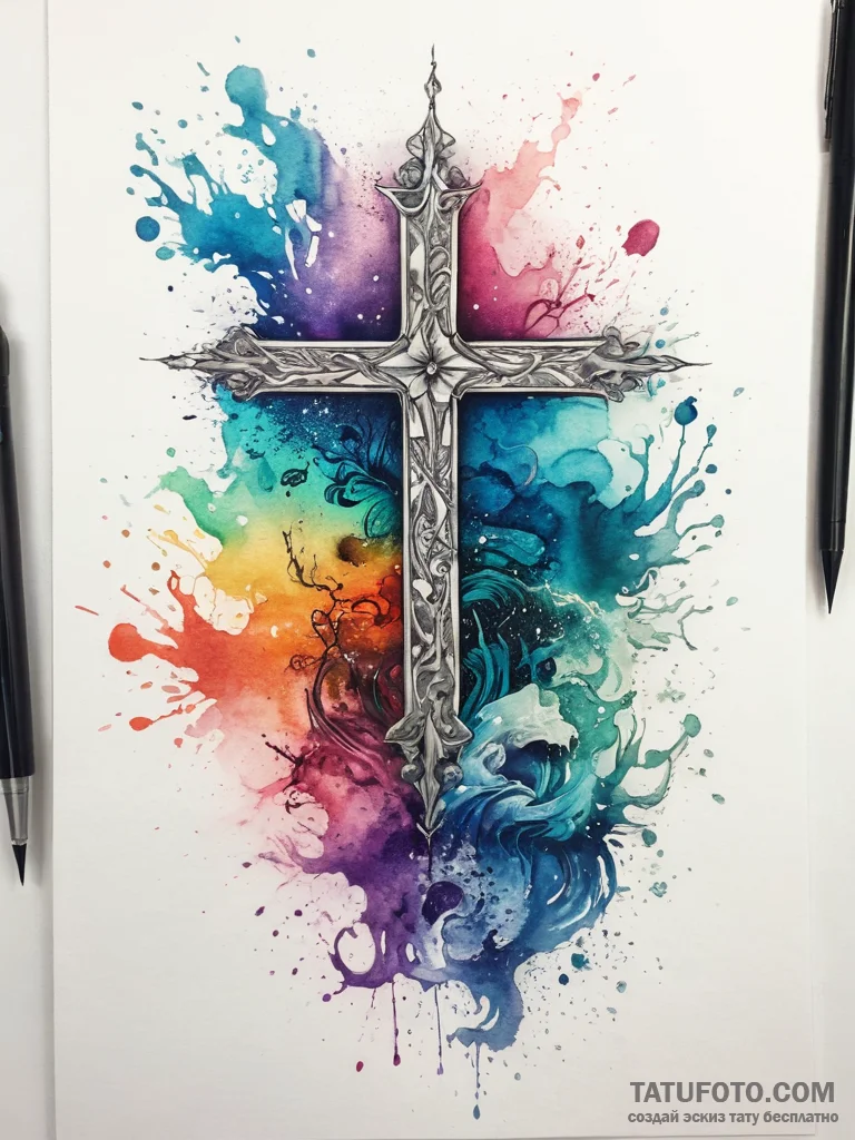 Tattoo sketch узор в виде океана, ink illustr... - эскиз тату (№1757966293_0, 15.09.2025 19:58) — Tatufoto.com
