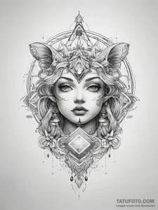 Tattoo sketch cosmic soul - эскиз тату (№1757967869_0, 15.09.2025 20:24) — Tatufoto.com