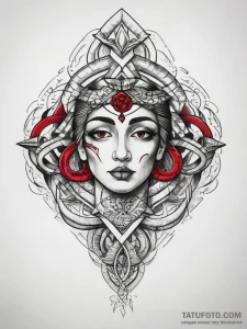 Tattoo sketch tyet (isis knot) with a quote,... - эскиз тату (№1757976003_0, 15.09.2025 22:40) — Tatufoto.com