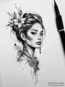 Tattoo sketch small earring tattoo, tattoo sk... - эскиз тату (№1757977202_0, 15.09.2025 23:00) — Tatufoto.com