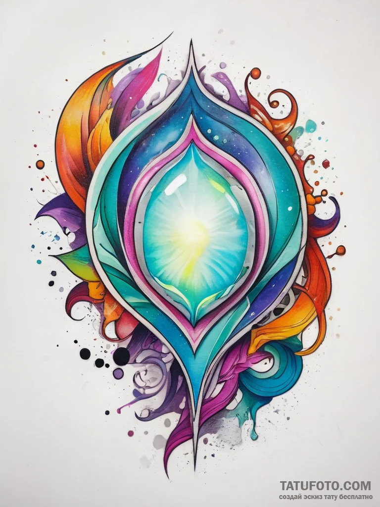 Tattoo sketch opal, ink illustration for tatt... - эскиз тату (№1758011799_0, 16.09.2025 08:36) — Tatufoto.com