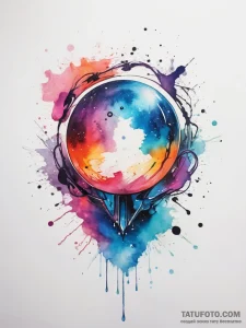 Tattoo sketch cosmic sphere, ink illustration... - эскиз тату (№1758012569_0, 16.09.2025 08:49) — Tatufoto.com