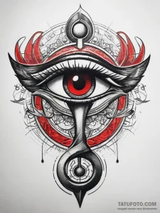 Tattoo sketch eye of horus and ankh, tattoo s... - эскиз тату (№1758014714_0, 16.09.2025 09:25) — Tatufoto.com