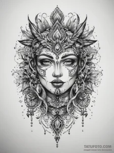 Tattoo sketch divine legend, concept art for... - эскиз тату (№1758015294_0, 16.09.2025 09:34) — Tatufoto.com