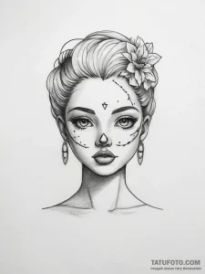 Tattoo sketch doll making a doll head, tattoo... - эскиз тату (№1758016067_0, 16.09.2025 09:47) — Tatufoto.com