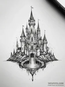 Tattoo sketch castle, tattoo sketch design, m... - эскиз тату (№1758019203_0, 16.09.2025 10:40) — Tatufoto.com
