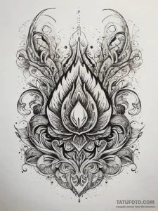 Tattoo sketch fire, tattoo flash sheet design... - эскиз тату (№1758022323_0, 16.09.2025 11:32) — Tatufoto.com