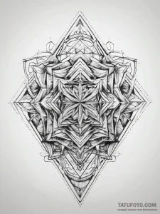 Tattoo sketch geometric design - эскиз тату (№1758033751_0, 16.09.2025 14:42) — Tatufoto.com