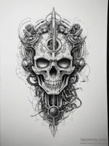 Tattoo sketch biomechanical tattoo - эскиз тату (№1758035111_0, 16.09.2025 15:05) — Tatufoto.com