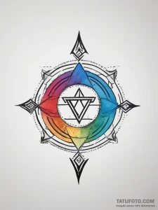 Tattoo sketch triathlon three symbols, concep... - эскиз тату (№1758038217_0, 16.09.2025 15:56) — Tatufoto.com