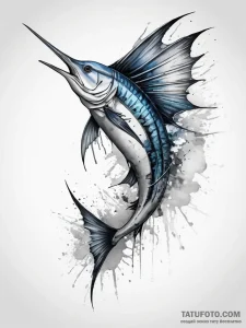 Tattoo sketch sailfish, tattoo line art, blac... - эскиз тату (№1758040743_0, 16.09.2025 16:39) — Tatufoto.com