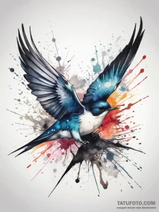Tattoo sketch swallow, tattoo sketch design,... - эскиз тату (№1758042102_0, 16.09.2025 17:01) — Tatufoto.com