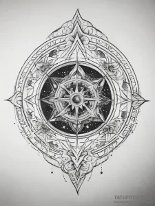 Tattoo sketch cosmic creation - эскиз тату (№1758046344_0, 16.09.2025 18:12) — Tatufoto.com