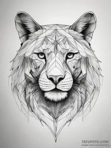 Tattoo sketch geometric животное, tattoo draw... - эскиз тату (№1758091746_0, 17.09.2025 06:49) — Tatufoto.com