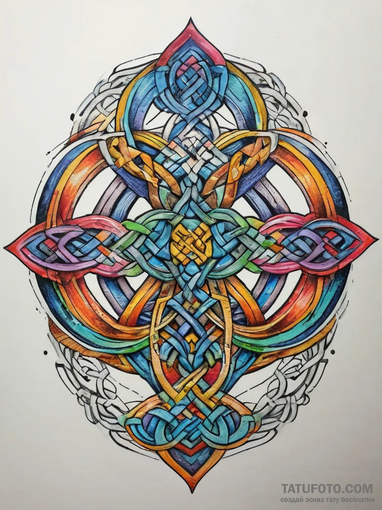 Tattoo sketch кельтский узел, ink illustratio... - эскиз тату (№1758092339_0, 17.09.2025 06:58) — Tatufoto.com