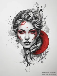 Tattoo sketch nail polish tattoo, concept art... - эскиз тату (№1758092537_0, 17.09.2025 07:02) — Tatufoto.com