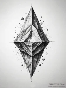 Tattoo sketch meteorite - эскиз тату (№1758093555_0, 17.09.2025 07:19) — Tatufoto.com