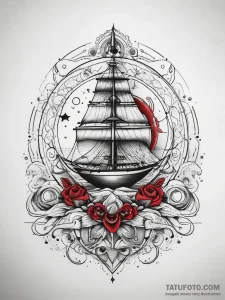 Tattoo sketch cosmic land, tattoo line art, o... - эскиз тату (№1758095531_0, 17.09.2025 07:52) — Tatufoto.com