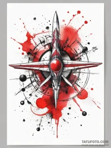 Tattoo sketch cosmic plane, concept art for t... - эскиз тату (№1758095729_0, 17.09.2025 07:55) — Tatufoto.com