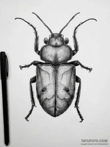 Tattoo sketch bed bug - эскиз тату (№1758097316_0, 17.09.2025 08:21) — Tatufoto.com