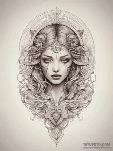 Tattoo sketch spirit leaving body, tattoo lin... - эскиз тату (№1758097716_0, 17.09.2025 08:28) — Tatufoto.com