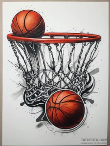 Tattoo sketch basketball with a backboard, ta... - эскиз тату (№1758099922_0, 17.09.2025 09:05) — Tatufoto.com