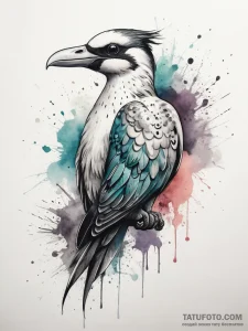 Tattoo sketch murre, tattoo flash sheet desig... - эскиз тату (№1758102360_0, 17.09.2025 09:46) — Tatufoto.com