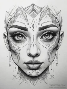 Tattoo sketch single line of a person's eyes,... - эскиз тату (№1758105551_0, 17.09.2025 10:39) — Tatufoto.com