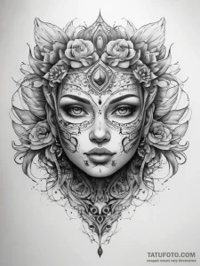 Tattoo sketch gray - эскиз тату (№1758109371_0, 17.09.2025 11:42) — Tatufoto.com