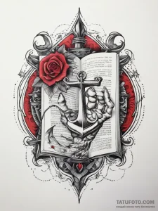 Tattoo sketch hands with a book, tattoo line... - эскиз тату (№1758111357_0, 17.09.2025 12:15) — Tatufoto.com