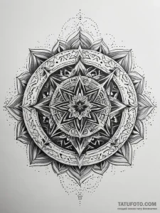 Tattoo sketch fortress, concept art for tatto... - эскиз тату (№1758113332_0, 17.09.2025 12:48) — Tatufoto.com
