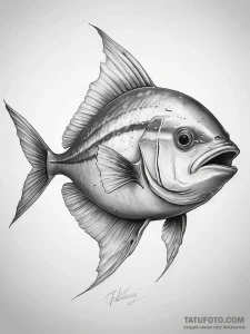 Tattoo sketch trevally - эскиз тату (№1758114533_0, 17.09.2025 13:08) — Tatufoto.com