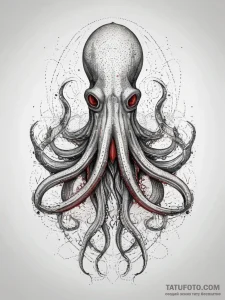 Tattoo sketch giant squid, ink illustration f... - эскиз тату (№1758115716_0, 17.09.2025 13:28) — Tatufoto.com