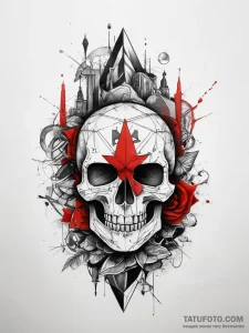 Tattoo sketch geometric symbol, concept art f... - эскиз тату (№1758117929_0, 17.09.2025 14:05) — Tatufoto.com