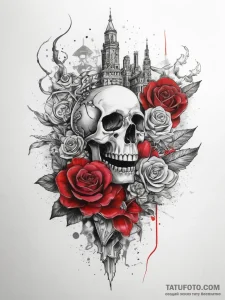 Tattoo sketch city, tattoo flash sheet design... - эскиз тату (№1758124477_0, 17.09.2025 15:54) — Tatufoto.com