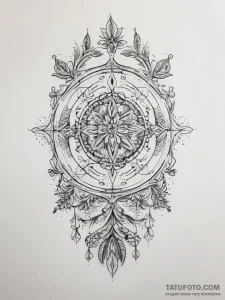 Tattoo sketch mirror, ink illustration for ta... - эскиз тату (№1758125072_0, 17.09.2025 16:04) — Tatufoto.com