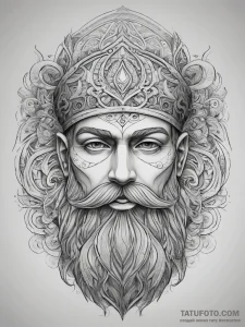 Tattoo sketch wizard with a beard, tattoo ske... - эскиз тату (№1758132484_0, 17.09.2025 18:08) — Tatufoto.com