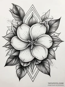 Tattoo sketch gardenia, artistic tattoo sketc... - эскиз тату (№1758137359_0, 17.09.2025 19:29) — Tatufoto.com