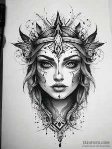 Tattoo sketch spirit, concept art for tattoo,... - эскиз тату (№1758138160_0, 17.09.2025 19:42) — Tatufoto.com
