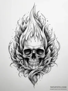 Tattoo sketch flame - эскиз тату (№1758138753_0, 17.09.2025 19:52) — Tatufoto.com