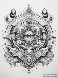 Tattoo sketch cosmic lore - эскиз тату (№1758144178_0, 17.09.2025 21:22) — Tatufoto.com