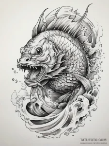 Tattoo sketch rockfish, tattoo drawing outlin... - эскиз тату (№1758147619_0, 17.09.2025 22:20) — Tatufoto.com