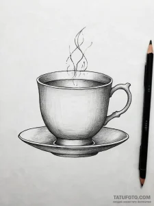 Tattoo sketch teacup tattoo, artistic tattoo... - эскиз тату (№1758148633_0, 17.09.2025 22:37) — Tatufoto.com