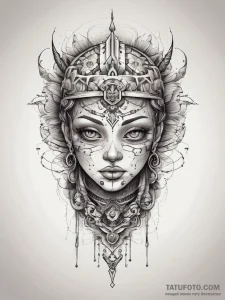 Tattoo sketch village, ink illustration for t... - эскиз тату (№1758150853_0, 17.09.2025 23:14) — Tatufoto.com