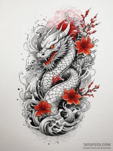 Tattoo sketch mystical fountain, tattoo drawi... - эскиз тату (№1758176025_0, 18.09.2025 06:13) — Tatufoto.com