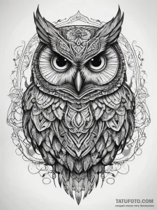 Tattoo sketch puns an owl that says "i'm an o... - эскиз тату (№1758178824_0, 18.09.2025 07:00) — Tatufoto.com