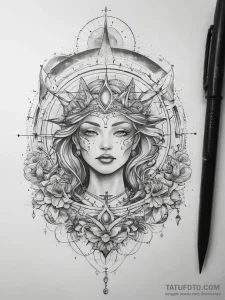 Tattoo sketch cosmic fable - эскиз тату (№1758179822_0, 18.09.2025 07:17) — Tatufoto.com