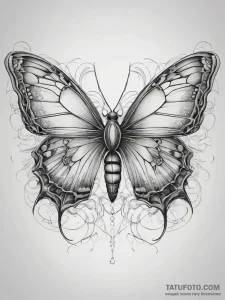 Tattoo sketch lacewing, tattoo line art, roug... - эскиз тату (№1758181070_0, 18.09.2025 07:37) — Tatufoto.com