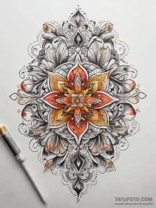 Tattoo sketch beige, tattoo line art, on a cl... - эскиз тату (№1758182877_0, 18.09.2025 08:07) — Tatufoto.com